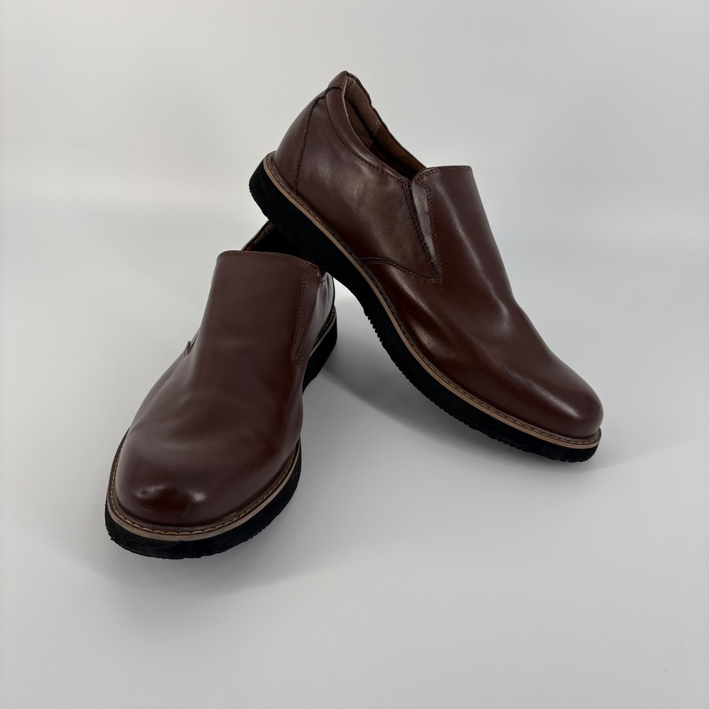 Deer Stags Loafers Mens 15M Brown Slip On S.U.P.R.O. Sock Comfort Shoes